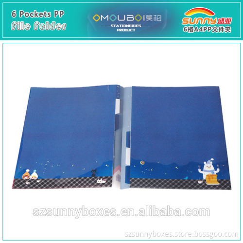 Wholesale Office Supplies Cute Children Stationery 6 In Pocket Waterproof Document Folder Bag